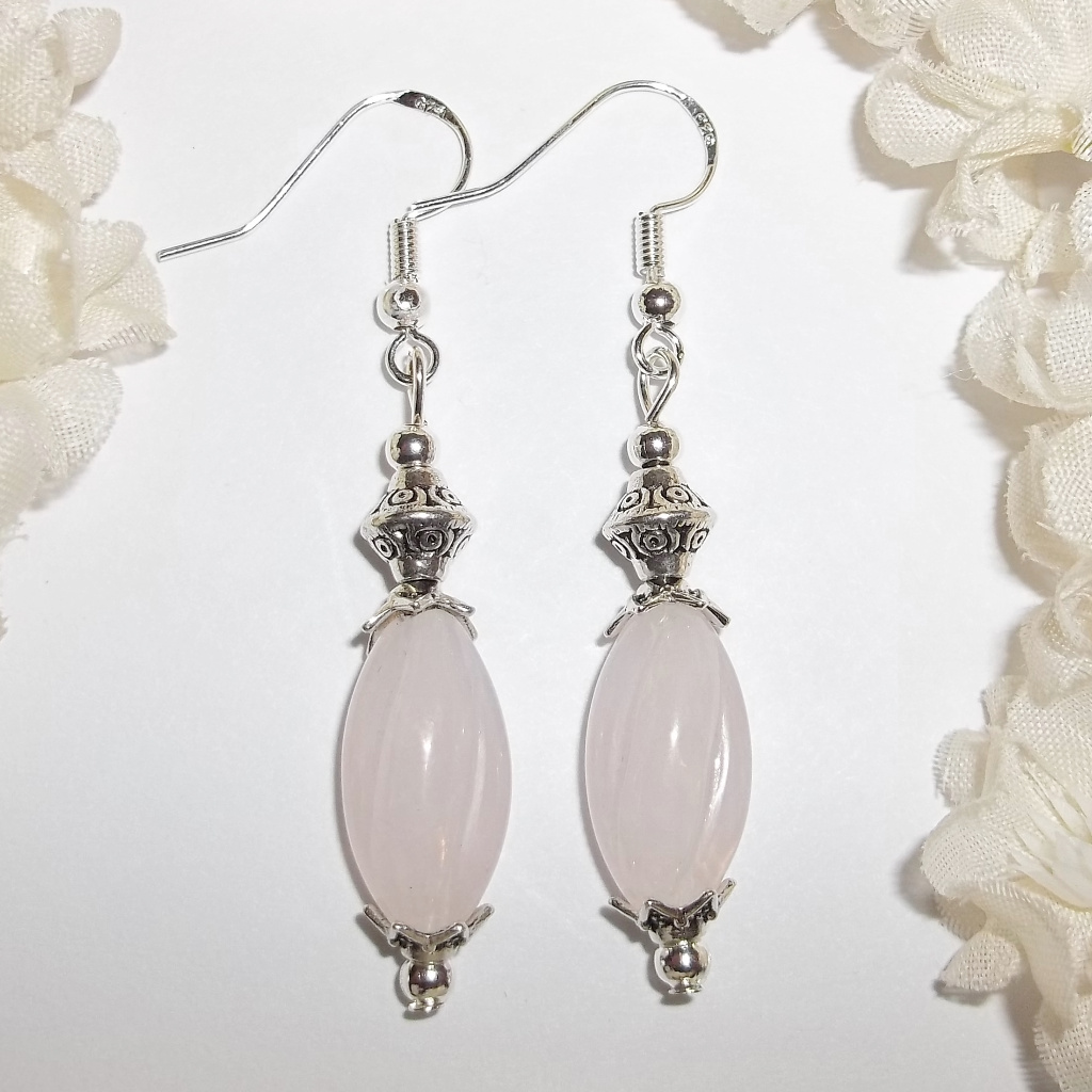 Pastel Pink & Silver Earring Set Handmade Nwt 5061